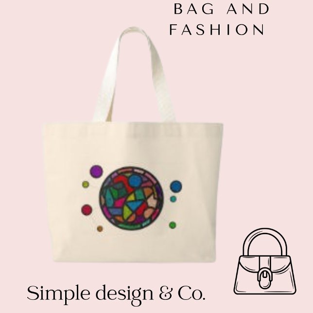 Sac fourre-tout de texture couleur sacrée minimali (Créateur téléchargé)