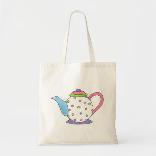 Sac fourre-tout de théière Pastel Polka Dot