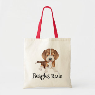 Sac fourre - tout de toile de chien Beagle d'amour