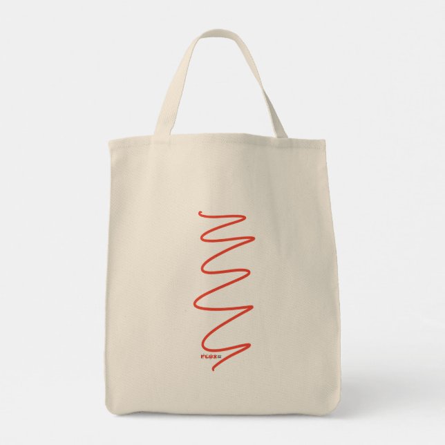 Sac fourre-tout de toile Flux - Rouge (Dos)