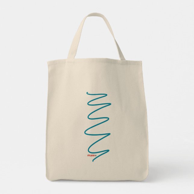 Sac fourre-tout de toile Flux - Turquoise (Dos)