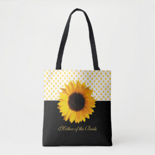 Sac fourre-tout de tournesol et de points jaunes