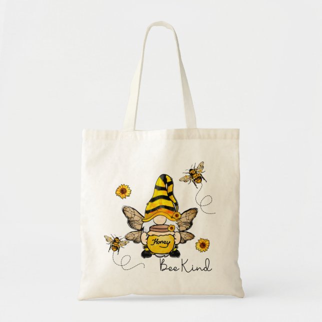 Sac fourre-tout de tournesol Gnome Bee (Devant)