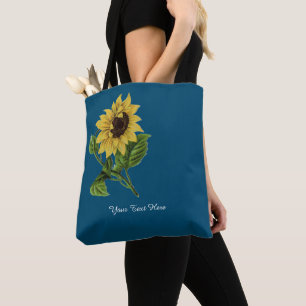 Sac fourre-tout de tournesol jaune personnalisé