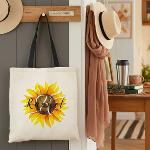 Sac fourre-tout de tournesol personnalisé