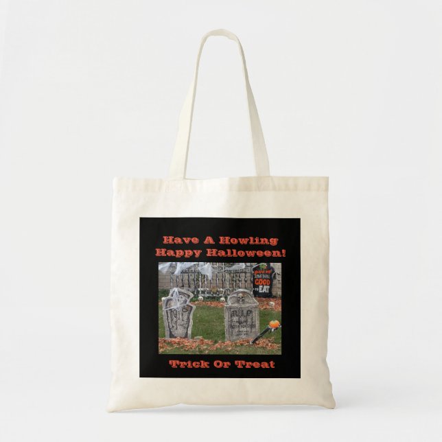 Sac fourre-tout de traitement d'Halloween (Devant)