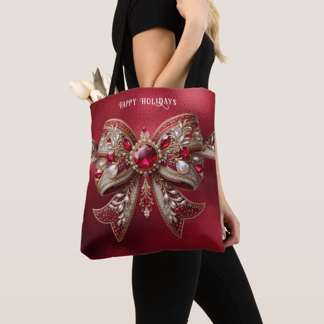 Sac fourre-tout de vacances à ruban rouge (De près)