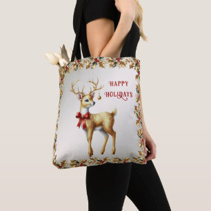 Sac fourre-tout de vacances Gold Reindeer