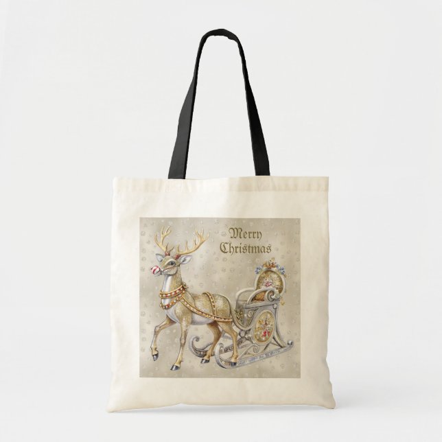 Sac fourre-tout de vacances Reindeer Sleigh (Devant)