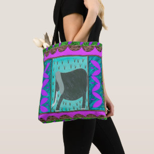 Sac fourre-tout de violet d'éléphants kényans