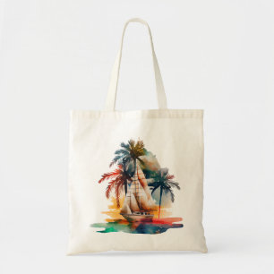 Sac fourre-tout de voilier coloré Tropical Palm