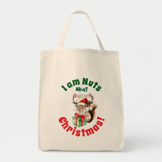 Sac fourre-tout d'éclairage de l'écureuil de Noël  (Devant)