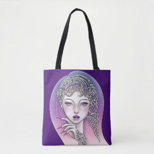 Sac fourre-tout Déesse de la nuit violet
