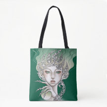 Sac fourre-tout Déesse des arbres vert