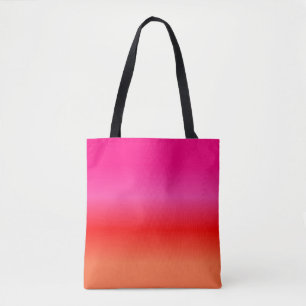 Sac fourre-tout dégradé rose, rouge et orange