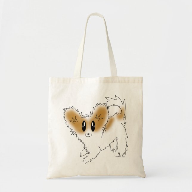 Sac fourre-tout délabré mignon à chiot de Papillon (Devant)