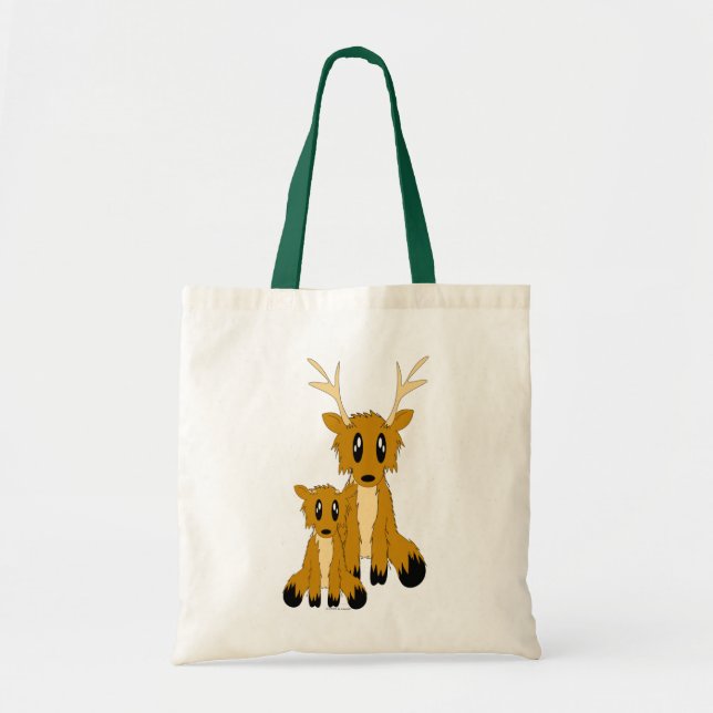 Sac fourre-tout délabré mignon à renne de parent (Devant)