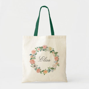 Sac fourre-tout demoiselle d'honneur aux roses de