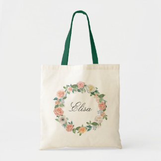 Sac fourre-tout demoiselle d'honneur aux roses de