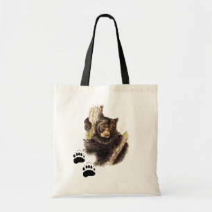 Sac fourre-tout d'empreinte de l'ours noir