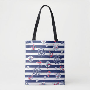 Sac fourre-tout d'épaule bleu et blanc
