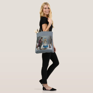 Sac fourre-tout d'épaule gris Alice d'hiver