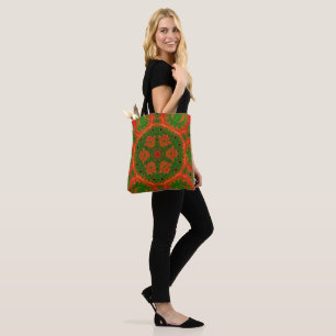 Sac fourre-tout d'épaule kaléidoscope orange et ve