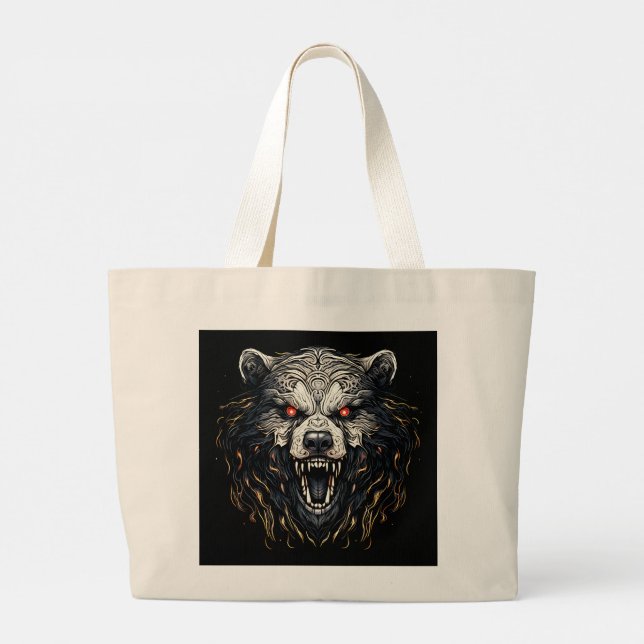 Sac fourre-tout d'épicerie Brown à l'ours (Dos)