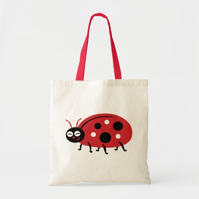 Sac fourre-tout d'épicerie Cute Ladybug (Devant)