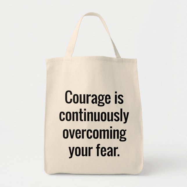 Sac fourre-tout d'épicerie de courage (Devant)