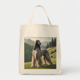 Sac fourre-tout d'épicerie élégant de Afghan Hound