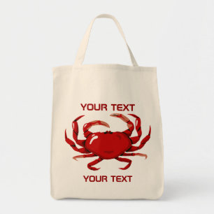 Sac fourre-tout d'épicerie Modèle du crabe rouge
