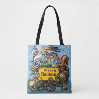 Sac fourre-tout des animaux de Noël