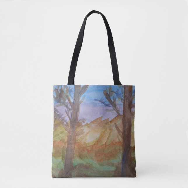 Sac fourre-tout des arbres du coucher de soleil (Devant)