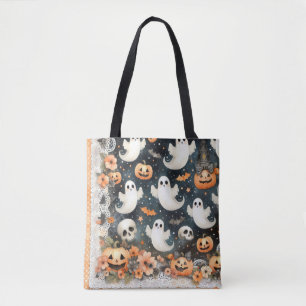 Sac fourre-tout des chauves-Citrouilles Halloween 