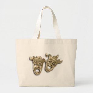 Sac fourre-tout des masques d'or comiques et tragi