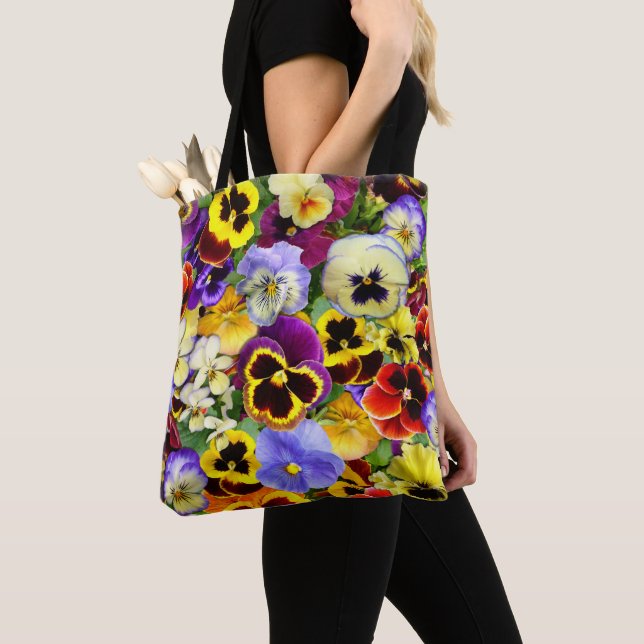 Sac fourre-tout des Pansies d'été (De près)