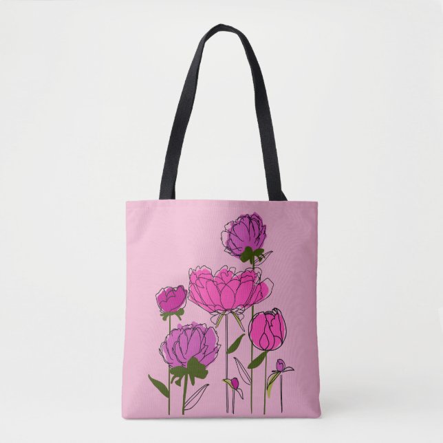 Sac fourre-tout des pivoines (Devant)