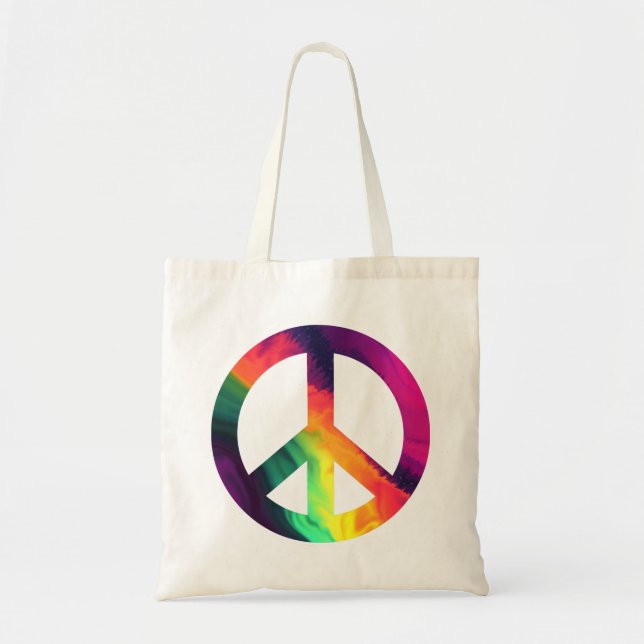 Sac fourre-tout des signes de paix hippy (Devant)