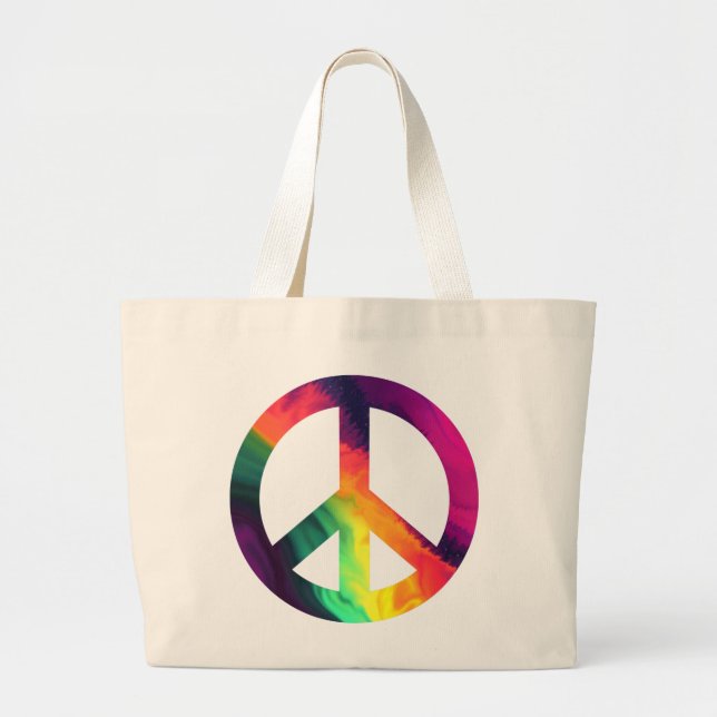 Sac fourre-tout des signes de paix hippy (Devant)