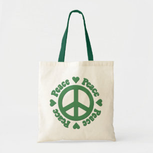 Sac fourre-tout des signes vert de paix