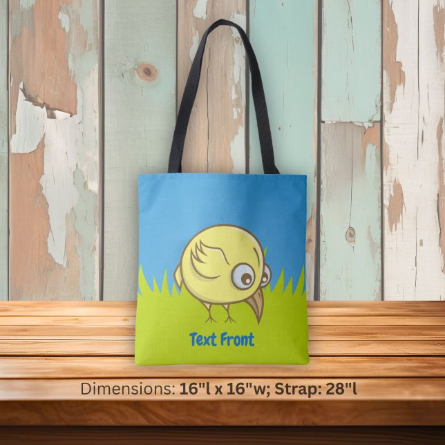 Sac fourre-tout dessin animé oiseau jaune (Créateur téléchargé)