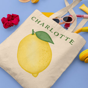 Sac fourre-tout d'été élégant Citrus Lemon Jaune