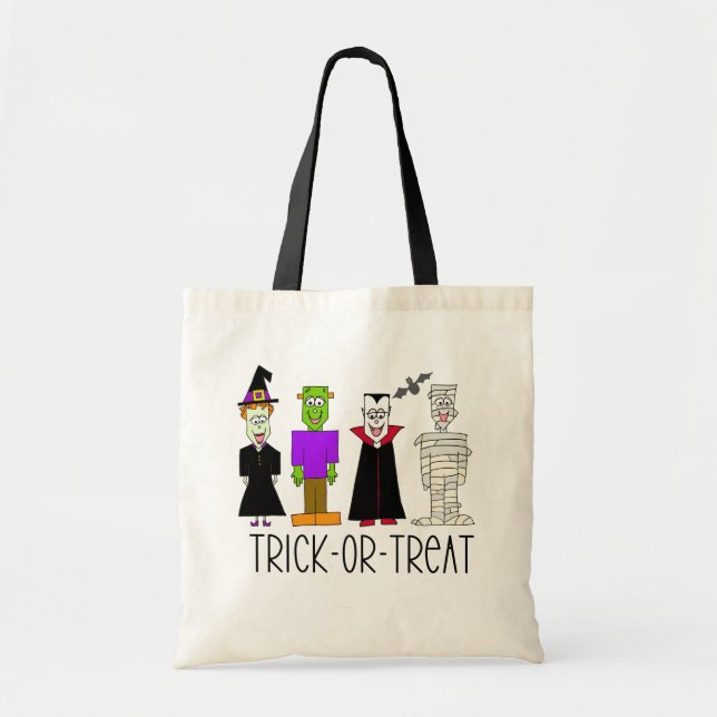 Sac fourre-tout d'Halloween à la trace ou à la tra (Devant)