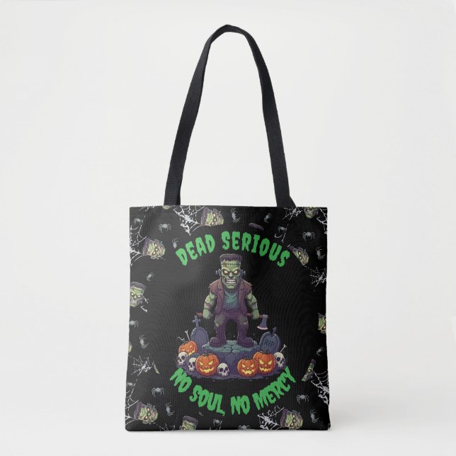 🖤 Sac fourre-tout d'Halloween Black Frankenstein (Devant)