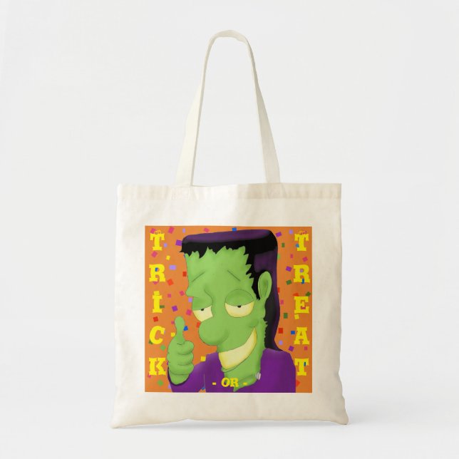 Sac fourre-tout d'Halloween Frankencool (Devant)