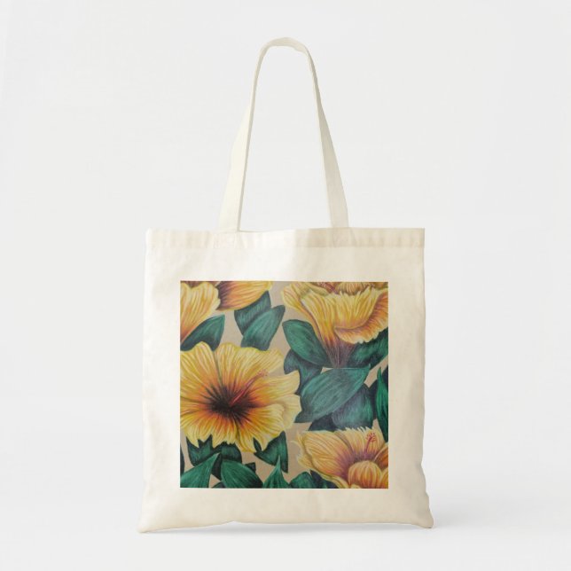 Sac fourre-tout d'hibiscus jaune (Devant)