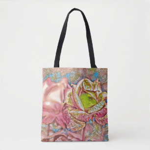 Sac fourre-tout d'illustration rose