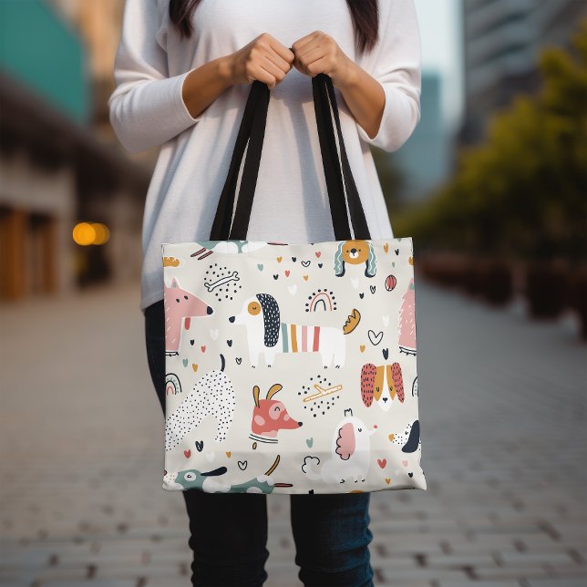 Sac fourre-tout d'impression animal mignon, Motif  (Créateur téléchargé)