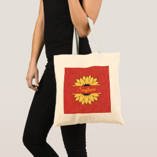 Sac fourre-tout d'impression customisé Sunflower R